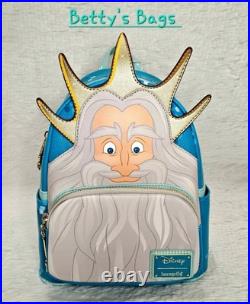 Loungefly Disney Little Mermaid King Triton Cosplay Mini Backpack? NEW Loungefly Disney Little Mermaid King Triton Cosplay Mini Backpack? NEW