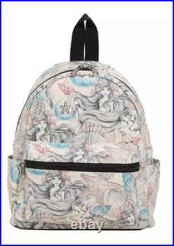 Loungefly Disney Little Mermaid Princess Ariel Sketch Mini Backpack NWT