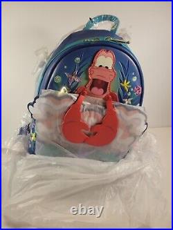 Loungefly Disney Little Mermaid Sebastian Mini Backpack Rare