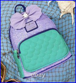 Loungefly Disney Little Mermaid Sequin Collection Ariel Mini Backpack 2022 NWT