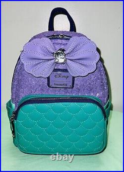 Loungefly Disney Little Mermaid Sequin Collection Ariel Mini Backpack NWT