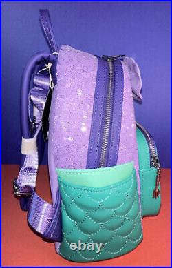 Loungefly Disney Little Mermaid Sequin Collection Ariel Mini Backpack NWT