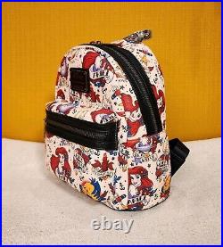 Loungefly Disney Princess Ariel Tattoo AOP Print Little Mermaid Mini Backpack