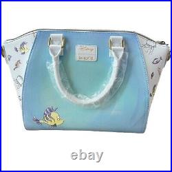 Loungefly Disney Princess Little Mermaid Satchel Bag sketch Ariel Moon Flounder