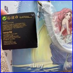 Loungefly Disney Princess Little Mermaid Satchel Bag sketch Ariel Moon Flounder