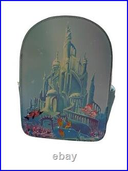 Loungefly Disney The Little Mermaid Ariel Castle Mini Backpack NWT