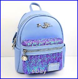 Loungefly Disney The Little Mermaid Ariel Sequins and Shell Mini Backpack