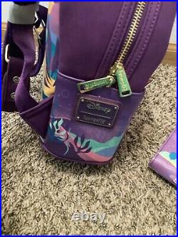 Loungefly Disney The Little Mermaid Castle Series Backpack and Wallet Set NWT
