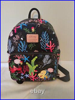 Loungefly Disney The Little Mermaid Flounder & Sebastian Undersea Mini Backpack