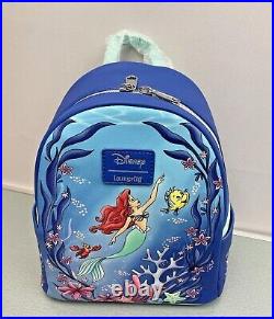 Loungefly Disney The Little Mermaid Under The Sea Mini Backpack & Wallet Set