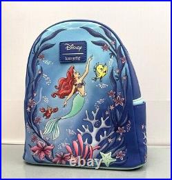 Loungefly Disney The Little Mermaid Under The Sea Mini Backpack & Wallet Set