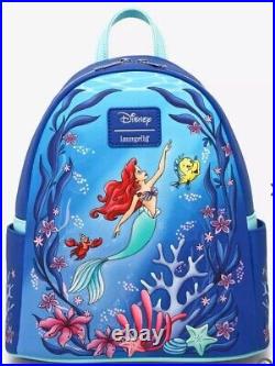 Loungefly Disney The Little Mermaid Under The Sea Mini Backpack & Wallet Set