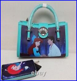 Loungefly Disney the Little Mermaid Ariel Handbag Crossbody and wallet. NWT