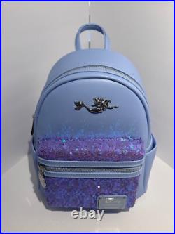 Loungefly Little Mermaid Ariel Sequins Mini Backpack Under the Sea Exclusive New