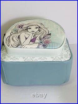 Loungefly Little Mermaid Ariel Sketch Mini Backpack New With Tags