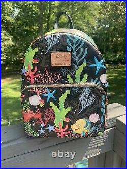 Loungefly Little Mermaid Black Mini Backpack