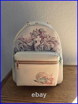 Loungefly Little Mermaid Princess Ariel Sketch Land & Sea Mini Backpack