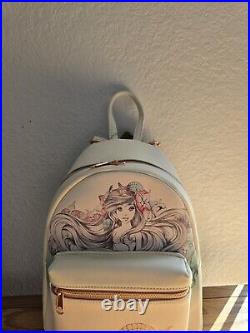 Loungefly Little Mermaid Princess Ariel Sketch Land & Sea Mini Backpack