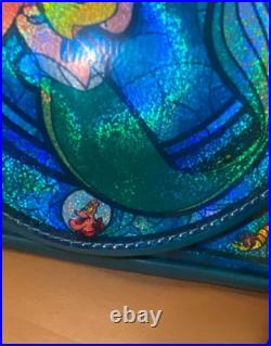 Loungefly Stained Glass DISNEY LITTLE MERMAID Ariel Backpack and Ears IN HAND