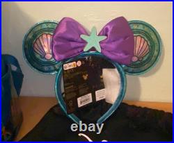 Loungefly Stained Glass DISNEY LITTLE MERMAID Ariel Backpack and Ears IN HAND