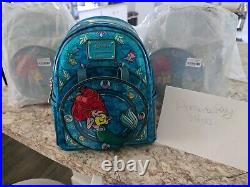 Loungefly Stained Glass Little Mermaid Ariel Mini Backpack Loungefly Stained Glass Little Mermaid Ariel Mini Backpack