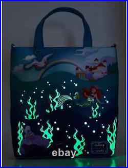 Loungefly The Little Mermaid 35th Anniversary Ocean Scene Glow-in-the-Dark Tote