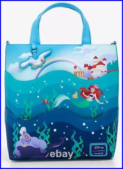 Loungefly The Little Mermaid 35th Anniversary Ocean Scene Glow-in-the-Dark Tote