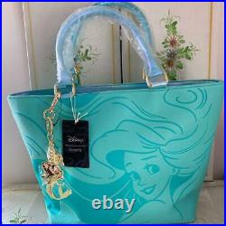 Loungefly The Little Mermaid Ariel Aqua Tote Disney Handbag Purse WithCharms NEW