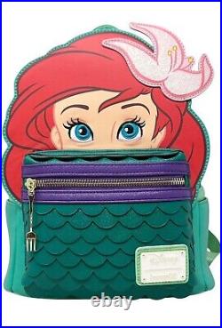 Loungefly The Little Mermaid Ariel Cosplay Mini Backpack New
