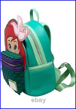 Loungefly The Little Mermaid Ariel Cosplay Mini Backpack New