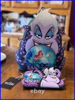Loungefly The Little Mermaid Villains Ursula Crystal Ball Mini Backpack & Wallet Loungefly The Little Mermaid Villains Ursula Crystal Ball Mini Backpack & Wallet