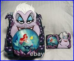 Loungefly The Little Mermaid Villains Ursula Crystal Ball Mini Backpack & Wallet