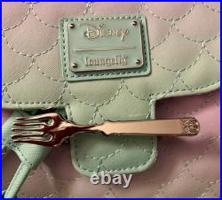 Loungefly X Disney The Little Mermaid Ombre Scales Mini Backpack Ariel NWT Fork Loungefly X Disney The Little Mermaid Ombre Scales Mini Backpack Ariel NWT Fork