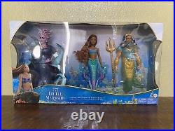 NIB Disney Live Action The Little Mermaid Characters 10pc Doll Set