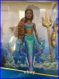 NIB Disney Live Action The Little Mermaid Characters 10pc Doll Set