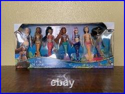 NIB Disney Live Action The Little Mermaid Characters 10pc Doll Set