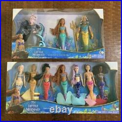 NIB Disney Live Action The Little Mermaid Characters 10pc Doll Set