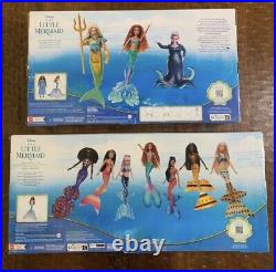 NIB Disney Live Action The Little Mermaid Characters 10pc Doll Set
