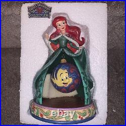 NIB Jim Shore Disney Christmas Little Mermaid Ariel Flounder Tidings of Joy