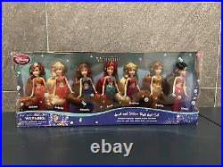 NIB Little Mermaid Ariel Sisters Mini Doll Set 2013 Disney Store New Unopened