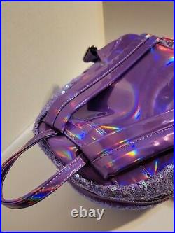 NWOT Loungefly Ariel Sequin Purple Disney Little Mermaid 30th Ann. Mini Backpack