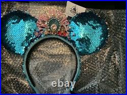 NWT Disney Designer Little Mermaid Reversible Sequin Ear Headband Betsey Johnson