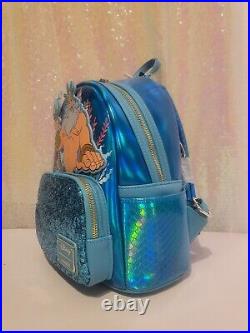 NWT Loungefly Disney Little Mermaid Ariel King Triton Sequin Backpack Limited Ed