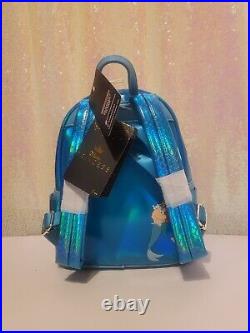 NWT Loungefly Disney Little Mermaid Ariel King Triton Sequin Backpack Limited Ed