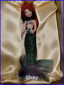 New Disney Little Mermaid Ariel Limited Ed Porcelain Doll Knickerbocker Le 1998