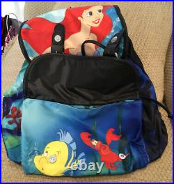 New Disney Loungefly Little Mermaid Backpack Purse Ariel Flounder Rare
