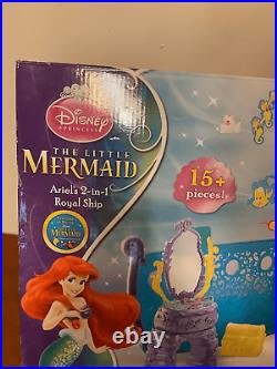 New Disney Princess The Little Mermaid Ariel's 2 in 1 Royal Ship 2012 Mattel