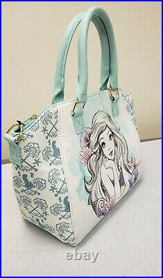 New Loungefly Disney The Little Mermaid Ariel Sketch Satchel Bag Tote Purse NWT