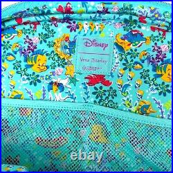 New Vera Bradley Disney Little Mermaid Ariel Floral Campus Backpack School Bag