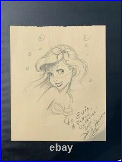 Original Animation Drawing Of Ariel In The Little Mermaid. Signed David Pacheco